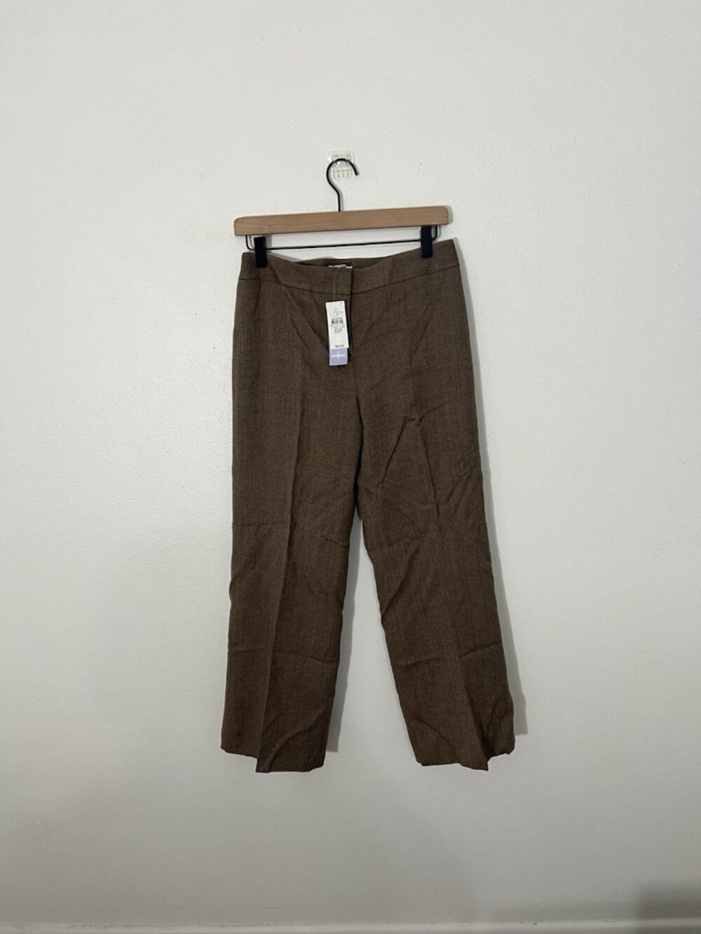 NWT Ann Taylor Loft Brown Wool Dress Pants Size 4 Petite